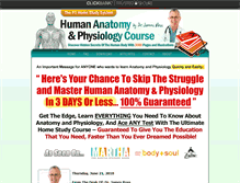 Tablet Screenshot of humananatomycourse.com